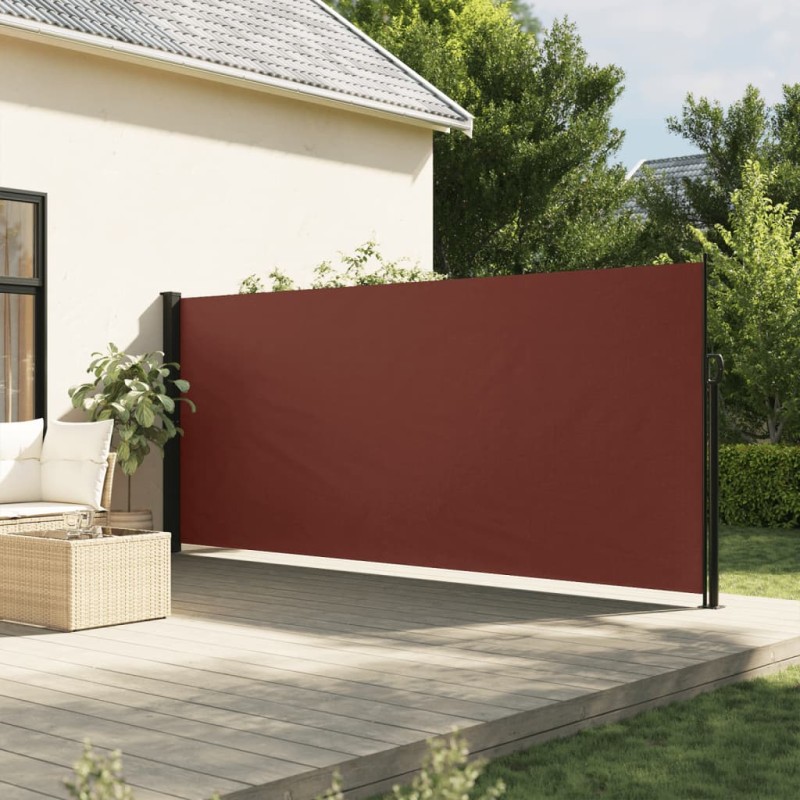 vidaXL Seitenmarkise Ausziehbar Braun 180x600 cm vidaXL Seitenmarkise Ausziehbar Braun 180x600 cm