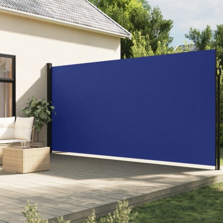 vidaXL Seitenmarkise Ausziehbar Blau 200x600 cm