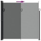 vidaXL Seitenmarkise Ausziehbar Schwarz 220x600 cm vidaXL Seitenmarkise Ausziehbar Schwarz 220x600 cm