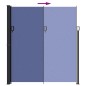 vidaXL Seitenmarkise Ausziehbar Blau 220x600 cm vidaXL Seitenmarkise Ausziehbar Blau 220x600 cm