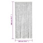 vidaXL Fliegenvorhang Grau 100x200 cm Chenille vidaXL Fliegenvorhang Grau 100x200 cm Chenille