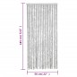 vidaXL Fliegenvorhang Grau 56x185 cm Chenille vidaXL Fliegenvorhang Grau 56x185 cm Chenille
