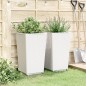 vidaXL Pflanzkübel 2 Stk. Weiß 32,5x32,5x57 cm PP vidaXL Pflanzkübel 2 Stk. Weiß 32,5x32,5x57 cm PP
