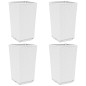 vidaXL Pflanzkübel 4 Stk. Weiß 32,5x32,5x57 cm PP vidaXL Pflanzkübel 4 Stk. Weiß 32,5x32,5x57 cm PP