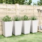 vidaXL Pflanzkübel 4 Stk. Weiß 32,5x32,5x57 cm PP vidaXL Pflanzkübel 4 Stk. Weiß 32,5x32,5x57 cm PP