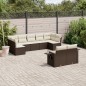 vidaXL 9-tlg. Garten-Sofagarnitur mit Kissen Braun Poly Rattan vidaXL 9-tlg. Garten-Sofagarnitur mit Kissen Braun Poly Rattan