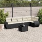 vidaXL 7-tlg. Garten-Sofagarnitur mit Kissen Schwarz Poly Rattan vidaXL 7-tlg. Garten-Sofagarnitur mit Kissen Schwarz Poly Rattan