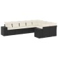 vidaXL 9-tlg. Garten-Sofagarnitur mit Kissen Schwarz Poly Rattan vidaXL 9-tlg. Garten-Sofagarnitur mit Kissen Schwarz Poly Rattan