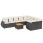 vidaXL 10-tlg. Garten-Sofagarnitur mit Kissen Schwarz Poly Rattan vidaXL 10-tlg. Garten-Sofagarnitur mit Kissen Schwarz Poly Rattan
