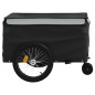 vidaXL Fahrradanhänger Schwarz und Grau 45 kg Eisen vidaXL Fahrradanhänger Schwarz und Grau 45 kg Eisen