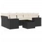 vidaXL 7-tlg. Garten-Sofagarnitur mit Kissen Schwarz Poly Rattan vidaXL 7-tlg. Garten-Sofagarnitur mit Kissen Schwarz Poly Rattan