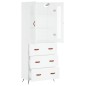 Highboard Weiß 69,5x34x180 cm Holzwerkstoff Highboard Weiß 69,5x34x180 cm Holzwerkstoff
