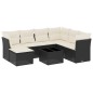 vidaXL 8-tlg. Garten-Sofagarnitur mit Kissen Schwarz Poly Rattan vidaXL 8-tlg. Garten-Sofagarnitur mit Kissen Schwarz Poly Rattan