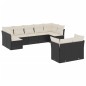 vidaXL 9-tlg. Garten-Sofagarnitur mit Kissen Schwarz Poly Rattan vidaXL 9-tlg. Garten-Sofagarnitur mit Kissen Schwarz Poly Rattan