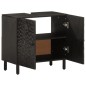 vidaXL Waschbeckenunterschrank Schwarz 62x33x58 cm Massivholz Mango vidaXL Waschbeckenunterschrank Schwarz 62x33x58 cm Massivholz Mango