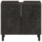 vidaXL Waschbeckenunterschrank Schwarz 62x33x58 cm Massivholz Mango vidaXL Waschbeckenunterschrank Schwarz 62x33x58 cm Massivholz Mango