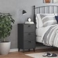 vidaXL Nachttisch VIKEN Anthrazit Massivholz Kiefer vidaXL Nachttisch VIKEN Anthrazit Massivholz Kiefer