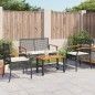vidaXL 4-tlg. Garten-Lounge-Set mit Kissen Schwarz Poly Rattan vidaXL 4-tlg. Garten-Lounge-Set mit Kissen Schwarz Poly Rattan