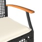vidaXL 4-tlg. Garten-Lounge-Set mit Kissen Schwarz Poly Rattan vidaXL 4-tlg. Garten-Lounge-Set mit Kissen Schwarz Poly Rattan