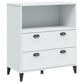 vidaXL Bücherschrank VIKEN Weiß 80x40x90 cm Massivholz Kiefer