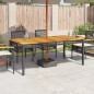 vidaXL Gartentisch Schwarz 180x90x75 cm Poly Rattan Akazienholz vidaXL Gartentisch Schwarz 180x90x75 cm Poly Rattan Akazienholz