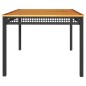 vidaXL Gartentisch Schwarz 180x90x75 cm Poly Rattan Akazienholz vidaXL Gartentisch Schwarz 180x90x75 cm Poly Rattan Akazienholz