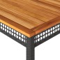 vidaXL Gartentisch Schwarz 180x90x75 cm Poly Rattan Akazienholz vidaXL Gartentisch Schwarz 180x90x75 cm Poly Rattan Akazienholz