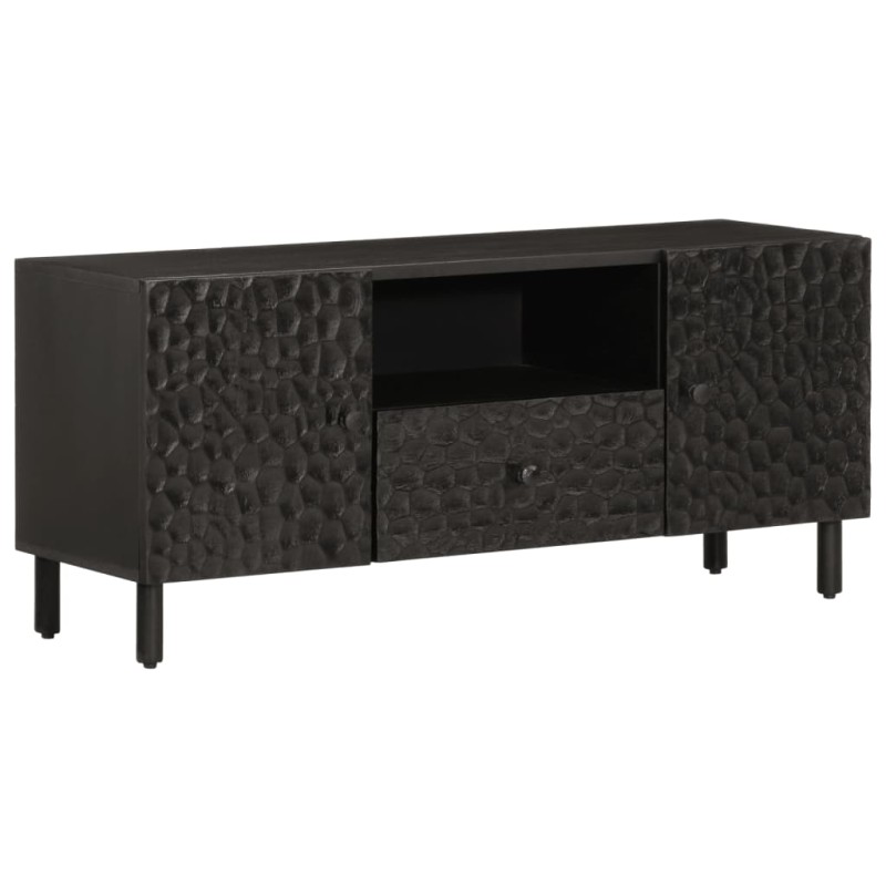 vidaXL TV-Schrank Schwarz 105x33x46 cm Massivholz Mango vidaXL TV-Schrank Schwarz 105x33x46 cm Massivholz Mango