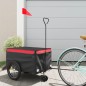 vidaXL Fahrradanhänger Schwarz und Rot 30 kg Eisen vidaXL Fahrradanhänger Schwarz und Rot 30 kg Eisen
