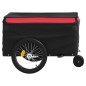 vidaXL Fahrradanhänger Schwarz und Rot 30 kg Eisen vidaXL Fahrradanhänger Schwarz und Rot 30 kg Eisen
