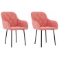vidaXL Esszimmerstühle 2 Stk. Rosa Samt vidaXL Esszimmerstühle 2 Stk. Rosa Samt