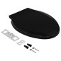 vidaXL Toilettensitz mit Absenkautomatik und Quick-Release Schwarz vidaXL Toilettensitz mit Absenkautomatik und Quick-Release Schwarz