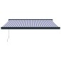 vidaXL Markise Einziehbar Blau und Weiß 3,5x2,5 m Stoff und Aluminium vidaXL Markise Einziehbar Blau und Weiß 3,5x2,5 m Stoff und Aluminium