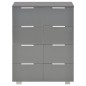 vidaXL Sideboard Hochglanz-Grau 60x35x80 cm Holzwerkstoff vidaXL Sideboard Hochglanz-Grau 60x35x80 cm Holzwerkstoff