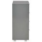 vidaXL Sideboard Hochglanz-Grau 60x35x80 cm Holzwerkstoff vidaXL Sideboard Hochglanz-Grau 60x35x80 cm Holzwerkstoff