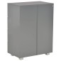 vidaXL Sideboard Hochglanz-Grau 60x35x80 cm Holzwerkstoff vidaXL Sideboard Hochglanz-Grau 60x35x80 cm Holzwerkstoff