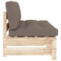 vidaXL Outdoor-Mittelsofa Paletten Imprägniertes Kiefernholz