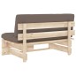 vidaXL Outdoor-Mittelsofa Paletten Imprägniertes Kiefernholz