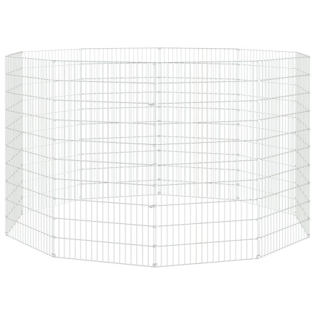vidaXL Kaninchenkäfig 10 Paneele 54x100 cm Verzinktes Eisen