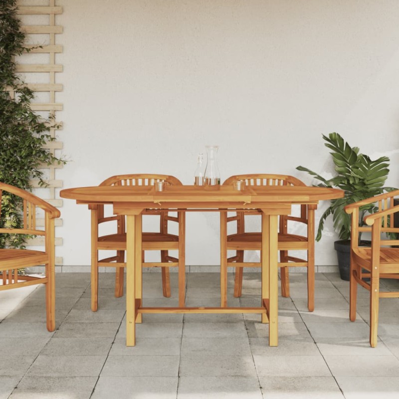 vidaXL Gartentisch Ausziehbar 110-160x80x75 cm Massivholz Teak vidaXL Gartentisch Ausziehbar 110-160x80x75 cm Massivholz Teak