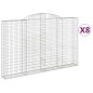 vidaXL Gabionen mit Hochbogen 8 Stk. 300x30x180/200cm Verzinktes Eisen vidaXL Gabionen mit Hochbogen 8 Stk. 300x30x180/200cm Verzinktes Eisen