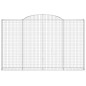vidaXL Gabionen mit Hochbogen 9 Stk. 300x30x180/200cm Verzinktes Eisen vidaXL Gabionen mit Hochbogen 9 Stk. 300x30x180/200cm Verzinktes Eisen