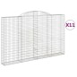 vidaXL Gabionen mit Hochbogen 11 Stk 300x30x180/200cm Verzinktes Eisen vidaXL Gabionen mit Hochbogen 11 Stk 300x30x180/200cm Verzinktes Eisen