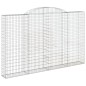 vidaXL Gabionen mit Hochbogen 11 Stk 300x30x180/200cm Verzinktes Eisen vidaXL Gabionen mit Hochbogen 11 Stk 300x30x180/200cm Verzinktes Eisen