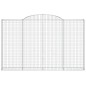 vidaXL Gabionen mit Hochbogen 11 Stk 300x30x180/200cm Verzinktes Eisen vidaXL Gabionen mit Hochbogen 11 Stk 300x30x180/200cm Verzinktes Eisen