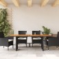 vidaXL Gartentisch mit Akazienholz-Platte 190x80x74 cm Poly Rattan vidaXL Gartentisch mit Akazienholz-Platte 190x80x74 cm Poly Rattan