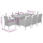 vidaXL 9-tlg. Garten-Essgruppe mit Kissen Beige Poly Rattan vidaXL 9-tlg. Garten-Essgruppe mit Kissen Beige Poly Rattan