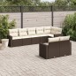 vidaXL 8-tlg. Garten-Sofagarnitur mit Kissen Braun Poly Rattan vidaXL 8-tlg. Garten-Sofagarnitur mit Kissen Braun Poly Rattan