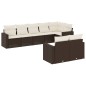 vidaXL 8-tlg. Garten-Sofagarnitur mit Kissen Braun Poly Rattan vidaXL 8-tlg. Garten-Sofagarnitur mit Kissen Braun Poly Rattan
