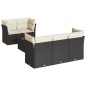 vidaXL 7-tlg. Garten-Sofagarnitur mit Kissen Schwarz Poly Rattan vidaXL 7-tlg. Garten-Sofagarnitur mit Kissen Schwarz Poly Rattan